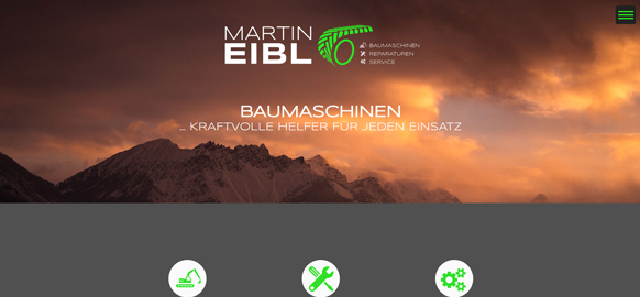 Referenz: Eibl Baumaschinen - Responsive Webdesign