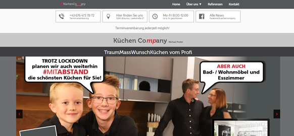 Referenz: Küchen Company by Michael Probst - Responsive Webdesign
