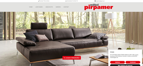Referenz: Möbel Pirpamer - Responsive Webdesign
